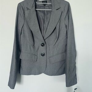 XOXO Gray Blazer Tailored Suit Jacket